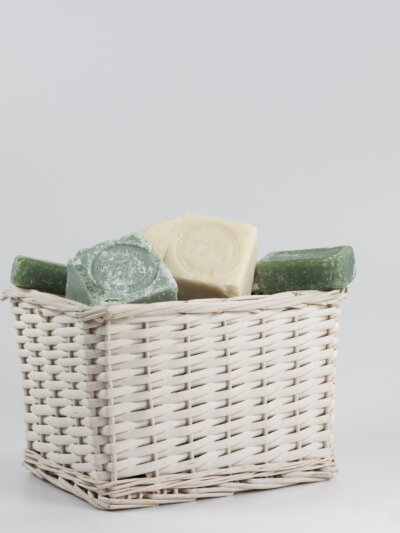 Panière osier blanche