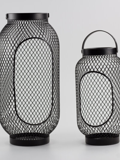 Lanterne noire (lot de 2)