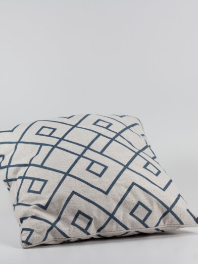 Coussin motif bleu