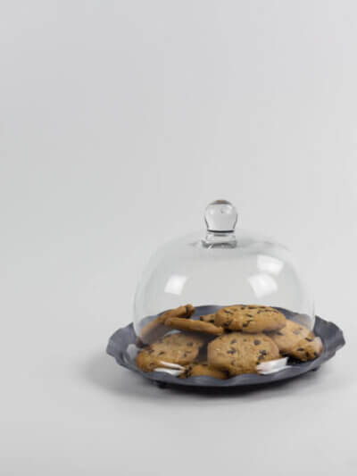 Cloche verre avec plateau