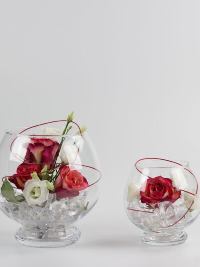 Vase à pied lot de 2